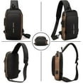 thumbnail image 3 of Anti-Theft Sling Bag Sling Bag for Men Anti-theft USB Crossbody Shoulder Backpack Purse Waterproof PU Leather Chest Bag Travel Daily Use, 3 of 7