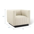 thumbnail image 4 of Modway Conjure Tufted Upholstered Fabric Armchair in Beige, 4 of 11