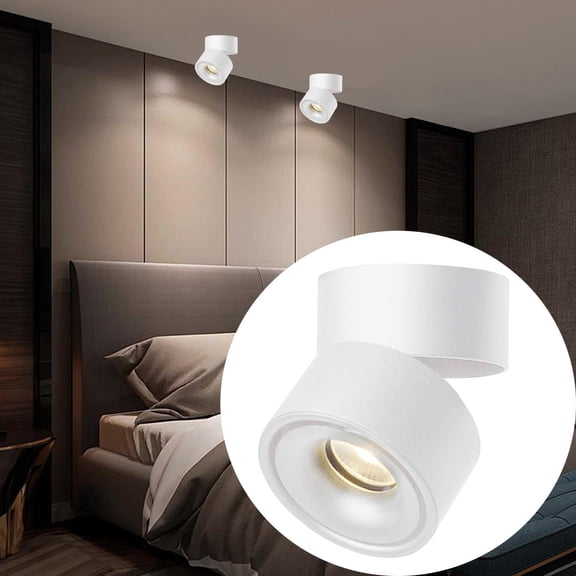 Lámpara de riel ajustable Colco Luz blanca cálida 7W Focos de techo