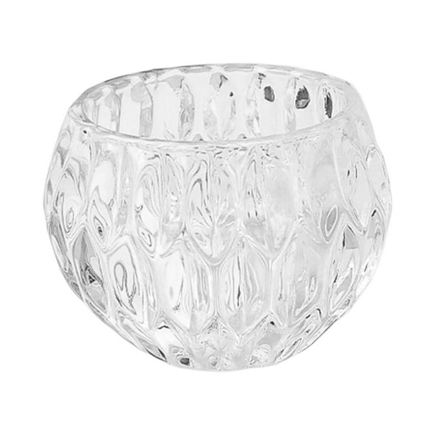 Candelabros de cristal nórdico, soportes de vela de pilar de cuenco redondo decorativo para cumpleaños, bodas, fiestas, de estar, decoración de Estilo E Gloria Porta vela
