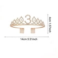 thumbnail image 4 of 1pc, 3th To18th Birthday Crown, Crystal Crown Birthday Anniversary Decoration, Happy Birthday Party Supplies, Birthday Decoration, Party Decor, Party Supplies, 4 of 5