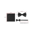 thumbnail image 5 of INSPIRE CHIC Men's Polka Dots Tie Set Skinny Necktie Pre-Tied Bow Tie and Pocket Square One Size Black, 5 of 7