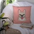 thumbnail image 3 of Dog Face Checkerboard Design Fabric Decorative Pillow, 3 of 4