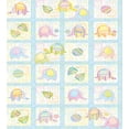 thumbnail image 3 of Cartoon Duvet Cover Set, Funny Elephants with Balls and Leaves Drawing Style Squares Design, Decorative 2 Piece Bedding Set with 1 Pillow Shams, Twin Size, Aqua Multicolor, by Ambesonne, 3 of 3