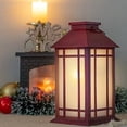 thumbnail image 6 of 13.4 inch Red Christmas Lantern with 6 Hour Timer & Flickering Flame,Decorative Lantern,Christmas Decor, 6 of 9