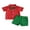 Red, variant on JYYYBF Toddler Baby Boy Summer Outfits Watermelon Pattern Button Down Turn Down Collar Short Sleeve Shirt with Shorts 2 Pcs Set