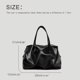 thumbnail image 4 of Bolsos Boston casuales coreanos para mujer, bolsos y carteras de diseñador de lujo, novedad de 2023, en cuero PU con cera de aceite, bolso de mano con asa superior, 4 of 5