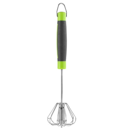 

TOPOINT Egg Whisk Stainless Steel Hand Push Whisk Blender Egg Agitator Egg Beater