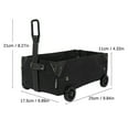 thumbnail image 3 of LOVEVER Mini Flodable Multipurpose Wagon Cart Camping Trolley Cart with Wheels Folding Garden Beach Wagon Foldable Pull along Trolley Trailer Collapsible with Removable Fabric for Picnic, 3 of 7