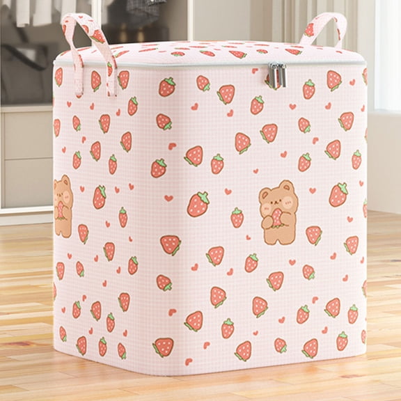 Large Capacity Fabric Storage Bag,Clothes Storage Bag, Multipurpose Large Packing Bags with Sturdy Tabs for Store Blankets Clothes Pillows Quilts