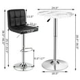 thumbnail image 3 of Gymax Ensemble de 4 Tabourets de Bar en Cuir PU Pivotants avec Hauteur Réglable Noir, 3 of 10