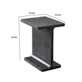 thumbnail image 5 of Benjara Isy Accent End Table- 15" Black Marquina I-Beam Shaped Natural Marble, 5 of 6