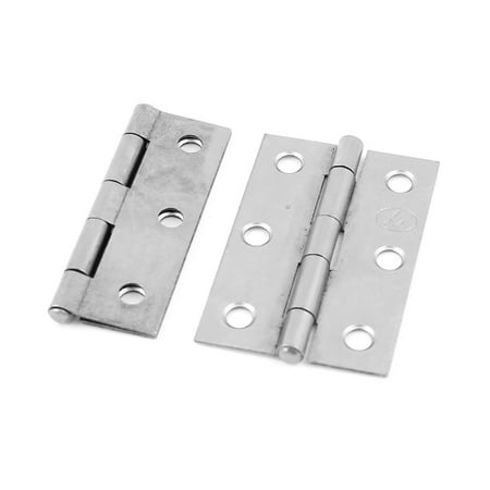 Uxcell 2pcs Metal Square Shape Interior Door Hinge Hardware 63mm 2 5
