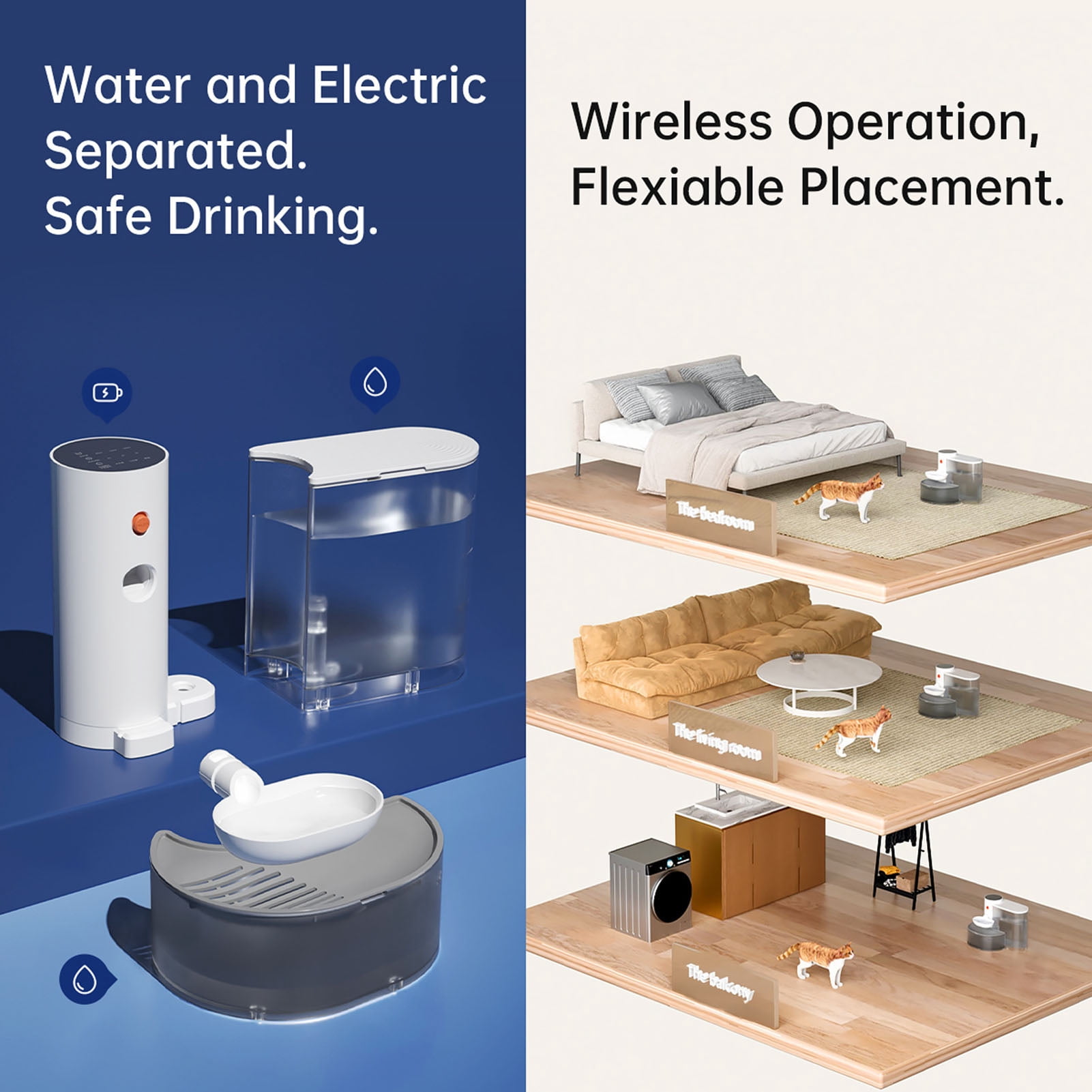 3000ml Smart Pet Water Fountain Automatic Cat Water Dispenser Quiet Flowing Water Feeder for Indoor Cats Dogs