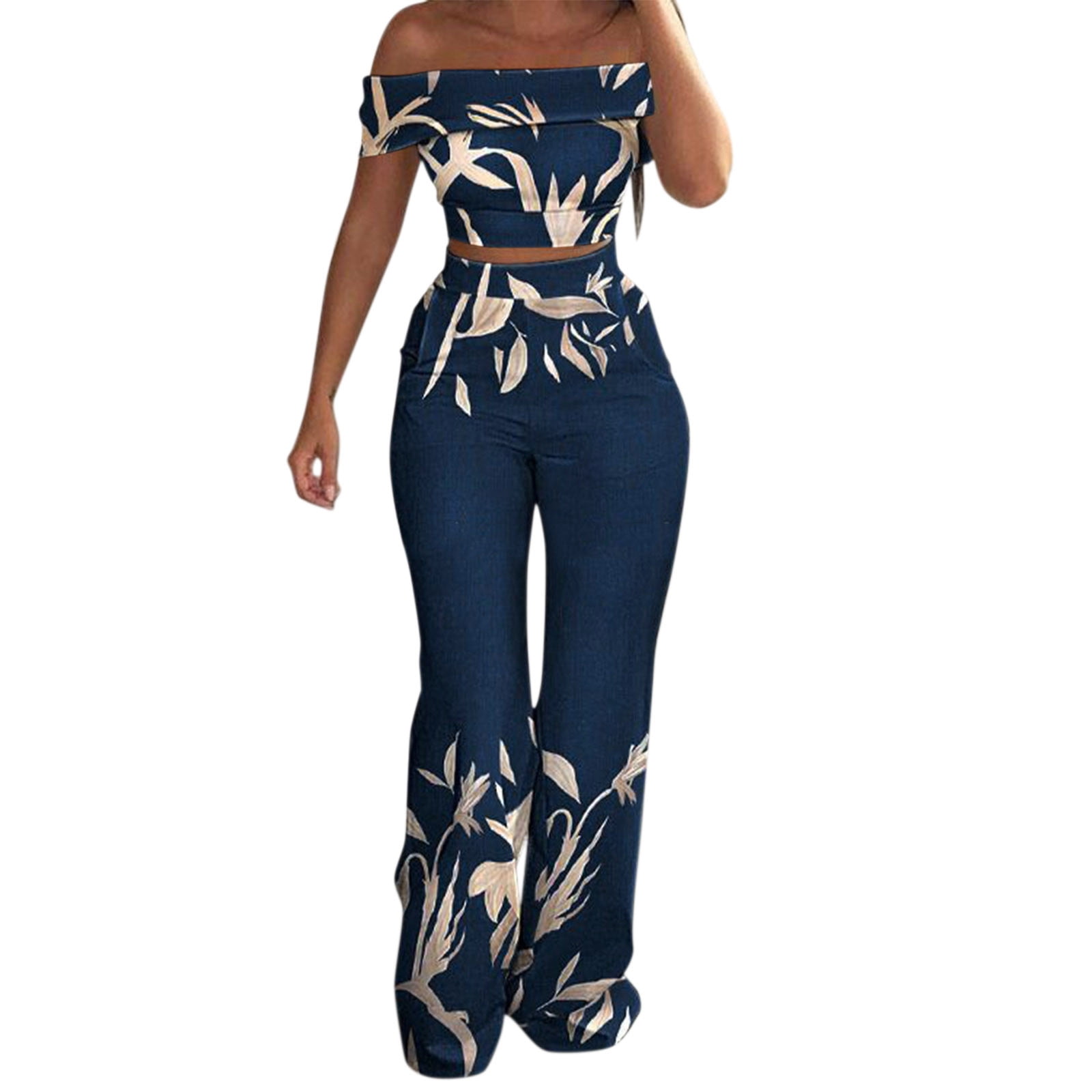 nsendm Dressy Pant Suits for A Wedding Petite Women Print Solid Top