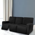 thumbnail image 3 of Stretch Recliner Sofa Covers Washable Soft for Cushion Couch Pets Black, 3 of 8