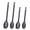 Gray, variant on Aoqianlan Silicone Kitchen Spoons 4 Pcs Set with Long Handles for Multi Purpose Cooking Black