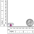 thumbnail image 6 of Gem Stone King 925 Sterling Silver Pink Created Sapphire and Lab Grown Diamond Engagement Ring for Women | 1.95 Cttw | Oval 8X6MM | Gemstone September Birthstone | Size 8, 6 of 6