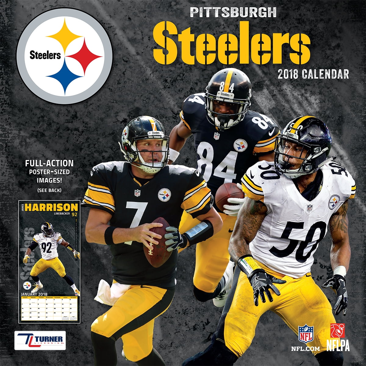 Turner Sports Pittsburgh Steelers 2018 12x12 Team Wall Calendar Turner Sports Pittsburgh Steelers 2018