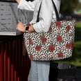 thumbnail image 7 of Xecao Leopard Print Rose for versatile beach bag for women includes zipper pockets and waterproof material, ideal for vacations and adventures., 7 of 7