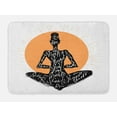 thumbnail image 1 of Yoga Bath Mat, Silhouette of A Yoga Lady in Lotus Pose Meditating Spiritual Chakra Zen Design, Non-Slip Plush Mat Bathroom Kitchen Laundry Room Decor, 29.5 X 17.5 Inches, Pale Orange Black, Ambesonne, 1 of 2