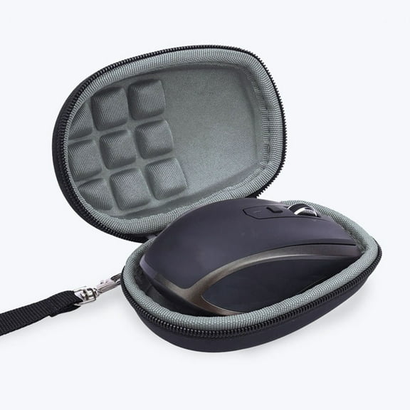 Soimiss Hard Mouse Case Black Eva - Anti-Collision, Smooth Zipper, Travel Friendly