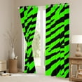 thumbnail image 3 of Erosebridal Zebra Print Curtains & Drapes Black and Green Curtains, Wild Animal Theme Blackout Curtains Safari Living Room Curtains, Abstract Stripe Window Curtains, 3 of 6