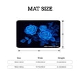 thumbnail image 4 of FJPT Non Slip Flannel Floor Mat Kitchen Mat Blue Rose Design For Bathroom Kitchen Bedroom Decor 24x16 inch, 4 of 5