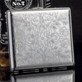 thumbnail image 4 of Carved Arabesque Pure Copper Metal Cigarette Case Holder Box Holds 20 Silver Cigarettes, 4 of 4