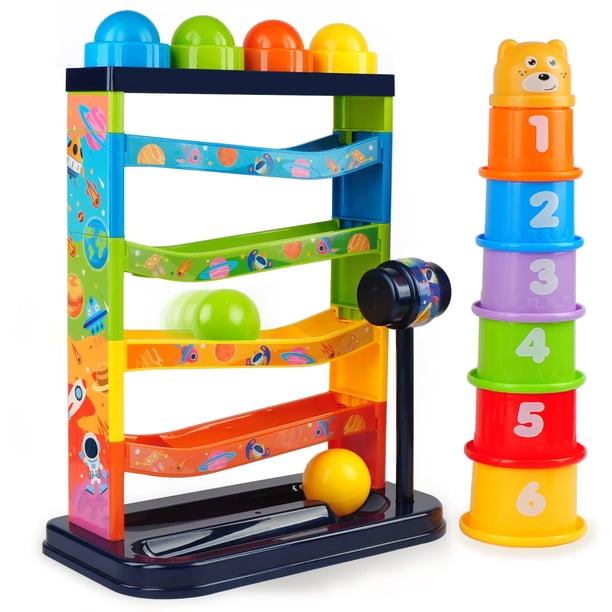 Yvv Libra Una Pelota Para Niños Pequeños, Niños Y Niñas, Stem, Desarrollo, Diversión Educativa, Juguete De Aprendizaje, Juguetes De Actividad, Martillo, Juguete Para Golpear, Ejercicio, Niños, Gran Re