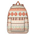 thumbnail image 1 of Geometric Vintage Canvas Backpack – Sketch Style Boho Bookbag for Students, Travel, Outdoor Use, and Daily Commuting, 1 of 5