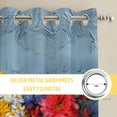 thumbnail image 6 of Spring Flowers Kitchen Curtains Window Panels, Rustic Botanical Vases Floral Oil Painting Insulated Window Treatment Curtain, Grommet Curtains for Bedroom/Living Room/Bathroom, 2 Piece 42"Wx63"L, 6 of 8