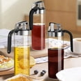 thumbnail image 2 of 2X Botella dispensadora de aceite de oliva Contenedor de condimentos con tapa automática y vinagrera de vidrio a prueba de fugas para cocina A, 2 of 8