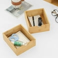 thumbnail image 6 of Wisuce Bamboo Desk Organizer - Mini Desktop Drawer Tabletop Storage Organization Box for Office Home Toiletries Supplies, No Assembly Required (4 Drawer), 6 of 13