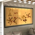 thumbnail image 2 of 6ft. Long Handpainted Goldleaf Chinese Silk Wall Art Screen - Cherry Blossoms, 2 of 4