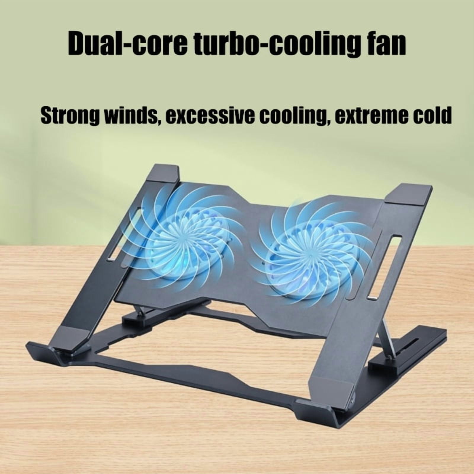 Portable Laptop Cooling Pad With 8 Angle Adjustment and Colorful LED Gaming Coolers Stand