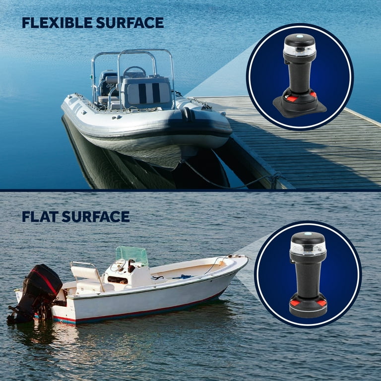 Five Oceans Anchor Light Stern Lights for Boats LED Anchor Light and Signal Flashlight Function 2 Option Base Installation Stern Light for