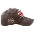 thumbnail image 5 of LNZGNM United States 250th Anniversary Hats for Men Women Washed Baseball Hat Adjustable American Flag Golf Cap Vintage Outdoor Veterans Gifts,Coffee, 5 of 5