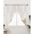thumbnail image 3 of Swag Curtains, Fall Watercolor Pumpkin Maple Farmhouse Cask Vintage Flower Rod Pocket Kitchen Curtains Valances Tier Curtains Swag Valance Curtains for Bedroom Living Room 36" x 45", 2 Panels, 3 of 6