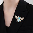 thumbnail image 4 of ievspot Lady Brooch Bee Shape Rhinestone Decor Clothes Pin Party Prom Bride Wedding Garment Jewelry, 4 of 8