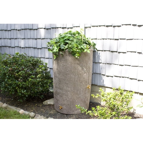 Good Ideas Impressions Tree Bark 90 Gallon Rain Barrel - Terra Cotta