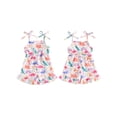 thumbnail image 2 of Suealasg Kids Girl Cami Jumpsuit 6M 1T 2T 3T 4T Baby Girls Sleeveless Square Neck Dinosaur Print Romper Shorts Toddler Girls Summer Clothes, 2 of 9