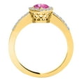 thumbnail image 2 of Aonejewelry 1.40 Ct. Ttw Diamond and Pear Shaped Pink Topaz Ring in 10K Yellow Gold, 2 of 4