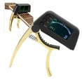 thumbnail image 1 of Guitar Capo Tuner Clip, Clear LCD Screen Ensitive Precise Clip Clamps Tightly Professional Environment Guitar Capo Tuner  for Guitar Tuning for Guitar Tone Silver,Golden, 1 of 7