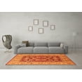 thumbnail image 3 of Ahgly Company Indoor Round Oriental Orange Industrial Area Rugs, 6' Round, 3 of 4