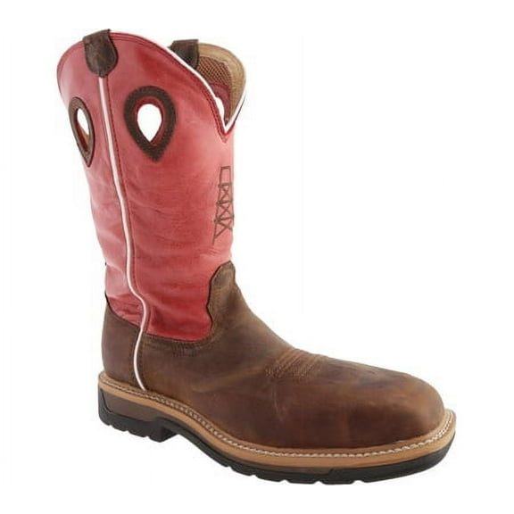 Men's Twisted X MLCCW01 Distressed Latigo/Red Leather 8.5 D