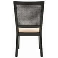 thumbnail image 4 of SAFAVIEH Margo Dining Chair, Black/Beige Fab/Black Rattan, Set of 2, 4 of 8