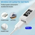 thumbnail image 3 of Tingzi Glonailstickers Finger Nails UV Light, Glo Nail Stickers Kit with Uv Light, Portable Mini Nail Lamp, 400mah Rechargeable, LED Display, 2 Timer Setting, 3 of 7