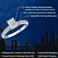 thumbnail image 2 of Gem Stone King 10K White Gold Lab Grown Diamond Engagement Ring for Women | 0.83 Cttw | Emerald Cut 6X4MM | Gemstone April Birthstone | DEF Color | VVS-VS Clarity | Available in Size 5,6,7,8,9, 2 of 6
