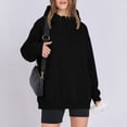 thumbnail image 5 of Yotami Oversized Hooded Sweatshirts for Women with Double Zipper, Long Sleeve Pullover Hoodies with Pocket, Lightweight Casual Tops Workout Outerwear, 5 of 5